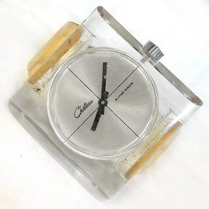 Vintage Chateau Mechanical Watch Clear Acrylic